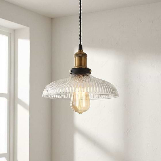 Romilly Dome Etched Glass French Style Pendant Light