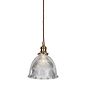 Soho Lighting D'Arblay Lacquered Antique Brass Scalloped Prismatic Glass Dome Pendant Light