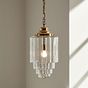 Soho Lighting Glasshouse Polished Brass Clear Pendant Light - The Schoolhouse Collection