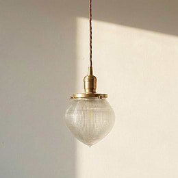  The Hollen Acorn Brass prismatic glass pendant - The Schoolhouse Collection