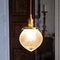 Soho Lighting Hollen Acorn Lacquered Antique Brass Prismatic Glass Pendant - The Schoolhouse Collection