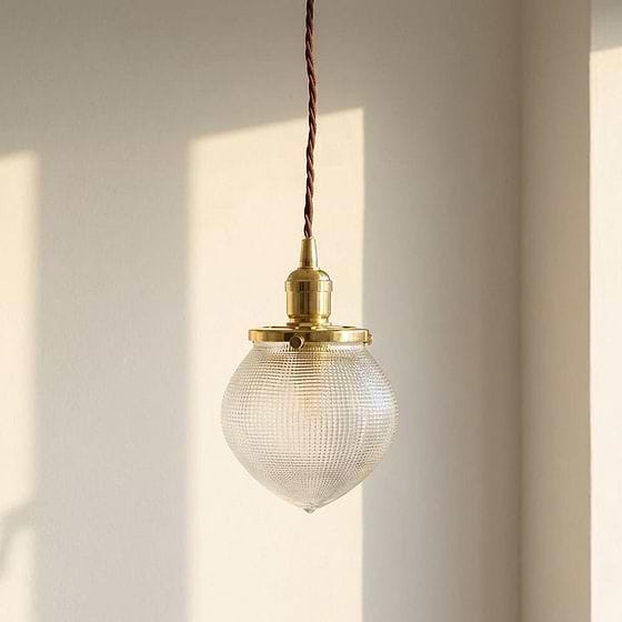 Soho Lighting Hollen Acorn Polished Brass Prismatic Glass Pendant - The Schoolhouse Collection