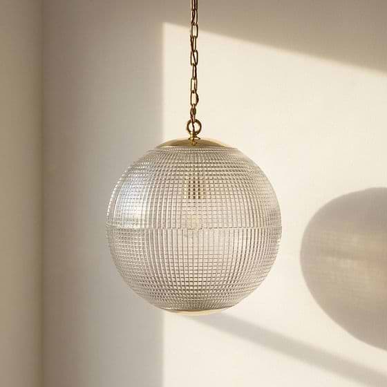 Soho Lighting Hollen Globe Timeless Polished Brass Glass Pendant Light - The Schoolhouse Collection