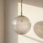 Soho Lighting Hollen Globe Timeless Polished Brass Glass Pendant Light - The Schoolhouse Collection