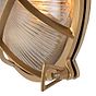 Soho Lighting Carlisle Grid Prismatic Glass Lacquered Antique Brass IP65 Bulkhead Wall Light - The Outdoor & Bathroom Collection