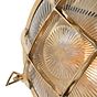 Soho Lighting Carlisle Grid Prismatic Glass IP65 Outdoor & Bathroom Polished Solid Brass Bulkhead Wall Light