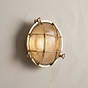 Soho Lighting Carlisle Grid Prismatic Glass IP65 Outdoor & Bathroom Polished Solid Brass Bulkhead Wall Light