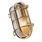 Soho Lighting Flaxman Outdoor Polished Brass IP65 Rated Bulkhead Wall Light - The Outdoor & Bathroom Collection