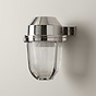 Soho Lighting Hopkin IP65 Outdoor & Bathroom Prismatic Glass Nickel Wall Light