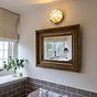 Soho Lighting Carlisle Web Prismatic Glass IP65 Outdoor & Bathroom Nickel Bulkhead Wall Light