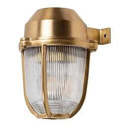 Soho Lighting Hopkin Lacquered Antique Brass IP65 Prismatic Glass Wall Light - The Outdoor & Bathroom Collection