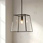 London Geotrapeze Metal Glass Lantern Pendant Light - Small (With Fixed Mounting Bar)