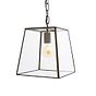 London Geotrapeze Metal Glass Lantern Pendant Light - Small (With Chain) 