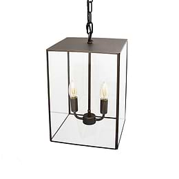 Soho Lighting Langdon Lantern Pendant Light Small Blackened Brass