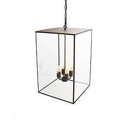 Soho Lighting Langdon Lantern Pendant Light Large Blackened Brass