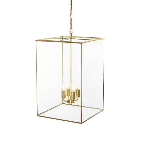 Brass Lantern Pendant Light
