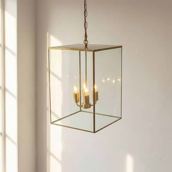 Soho Lighting Langdon Lantern Pendant Light Medium Brass