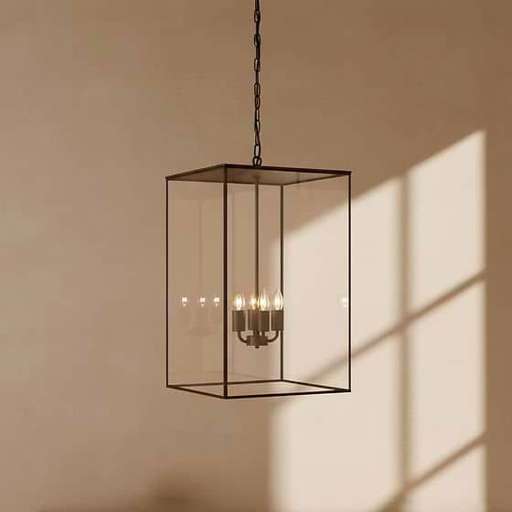 Soho Lighting Langdon Lantern Pendant Light Medium Blackened Brass