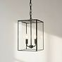 Soho Lighting London Lantern Pendant Crossbar Small Matt Black