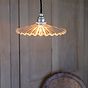 Fluted Fan Glass Pendant Light