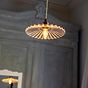 Fluted Fan Glass Pendant Light