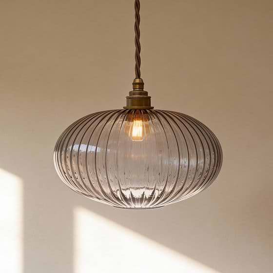 Henley Ellipse Smoked Glass Pendant Light