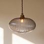 Henley Ellipse Smoked Glass Pendant Light