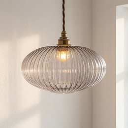 Henley Ellipse Smoked Glass Pendant Light