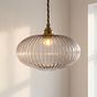 Henley Ellipse Smoked Glass Pendant Light