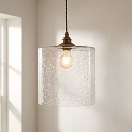  Crackled Glass Pendant Light
