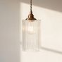 Henley Cylinde Glass Pendant Light with Small Cap