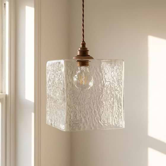 Montagu Dappled Glass Pendant Light