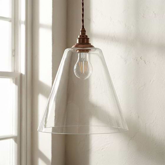 Forster Clear Cone Glass Pendant Light