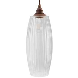 Henley Curve Fluted Glass Pendant Light