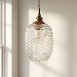 Huxley Prismatic Pineapple Glass Pendant Light