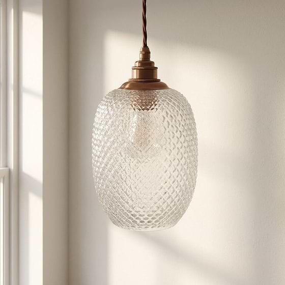 Huxley Prismatic Pineapple Glass Pendant Light