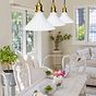 Scallop Fluted Bell Surf White Pendant Light