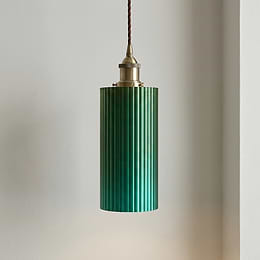 Emerald Green Recycled Material Pendant Light