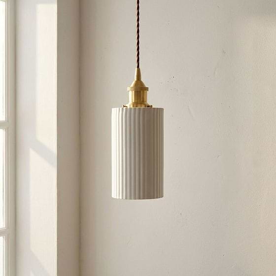 Ionian Ripple Shallow Surf White Pendant Light