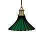 Scallop Fluted Bell Emerald Green Pendant Light