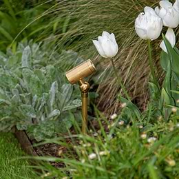 Soho Lighting Chelsea IP68 30cm Solid Brass Spike Light 12V DC 3000K with 2 Metre Cable 