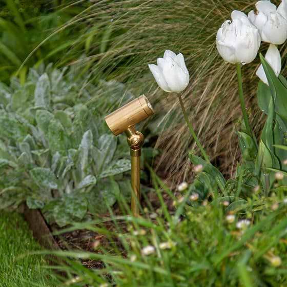 Soho Lighting Chelsea IP68 30cm Solid Brass Spike Light 12V DC 3000K with 2 Metre Cable