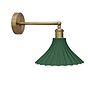 Scallop Fluted Bell Emerald Green Wall Light