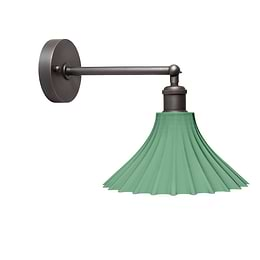 Scallop Fluted Bell Soft Sea Green Wall Light