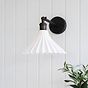 Scallop Fluted Bell Surf White Wall Light