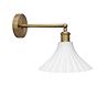 Scallop Fluted Bell Surf White Wall Light