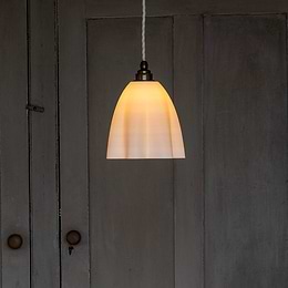 White Cloth Pendant Light
