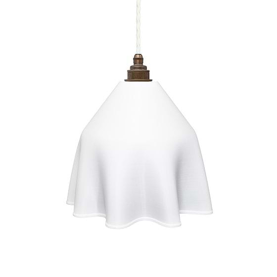 White Cloth Pendant Light
