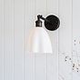 Soft White Fluted Cloth Wall Light