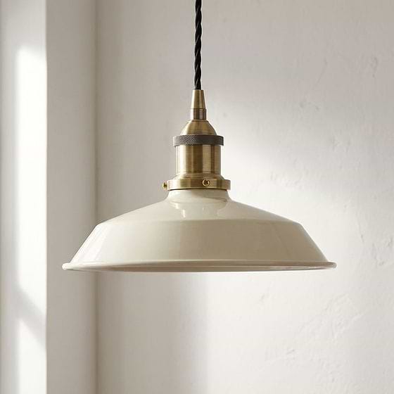 Small Trinity Metal Painted Pendant Light in Clay White